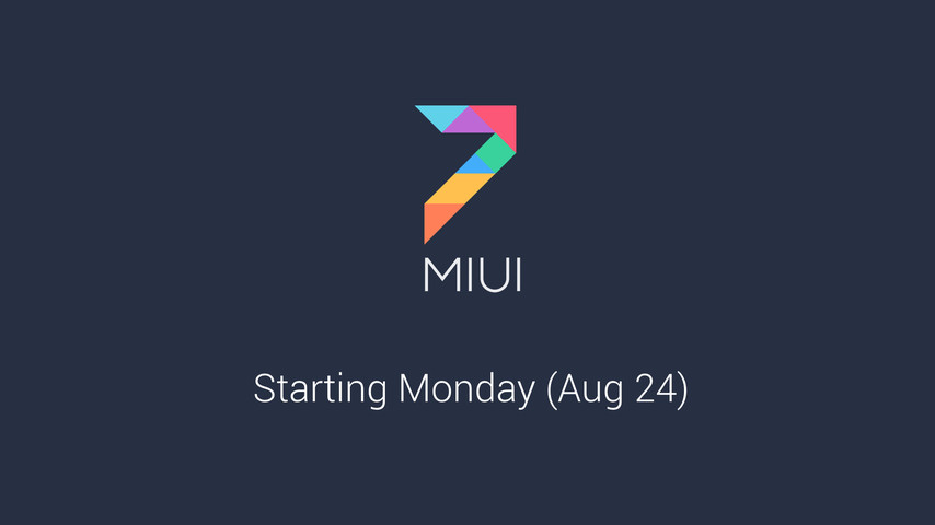 MIUI 7 Global developer version will start rolling out on Aug. 24!