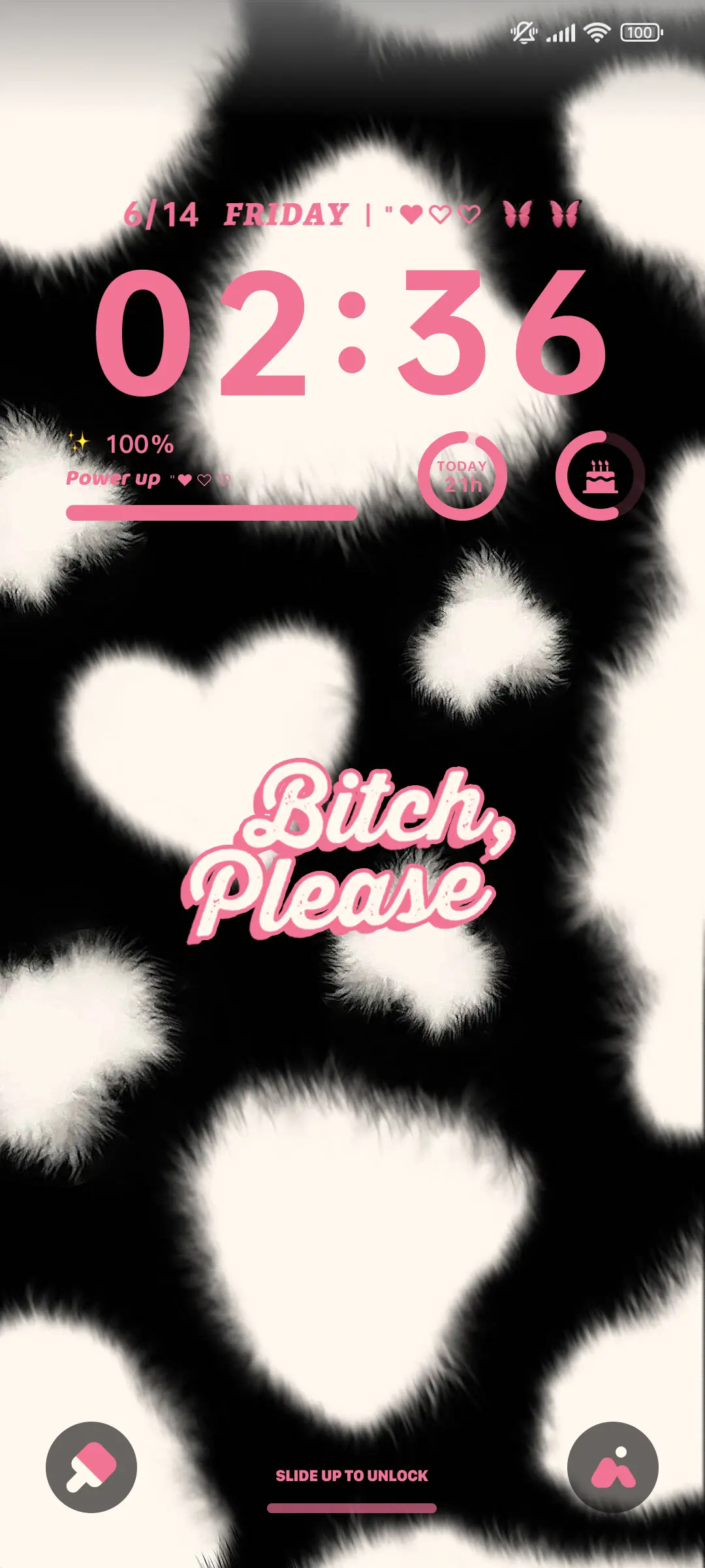 毛绒黑粉奶油纹 - Screenshot 1