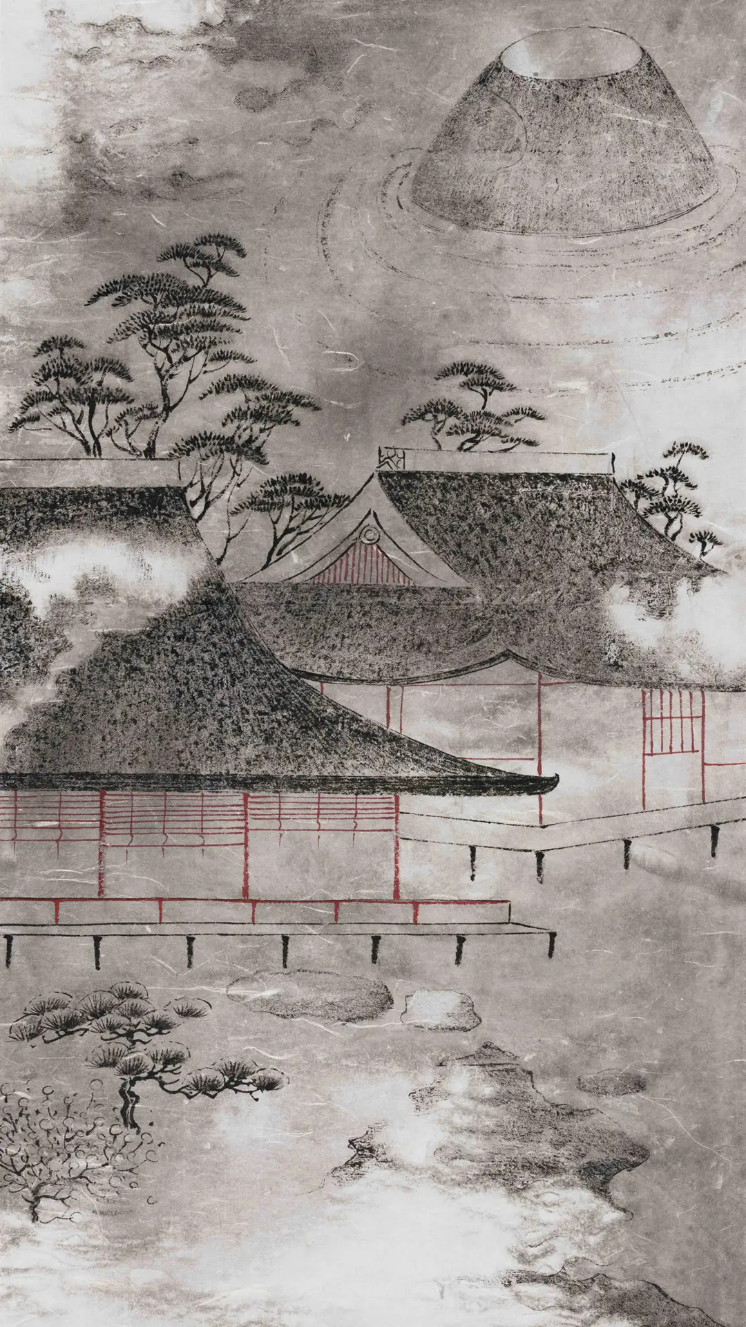 毕可燕作品仙苑停云