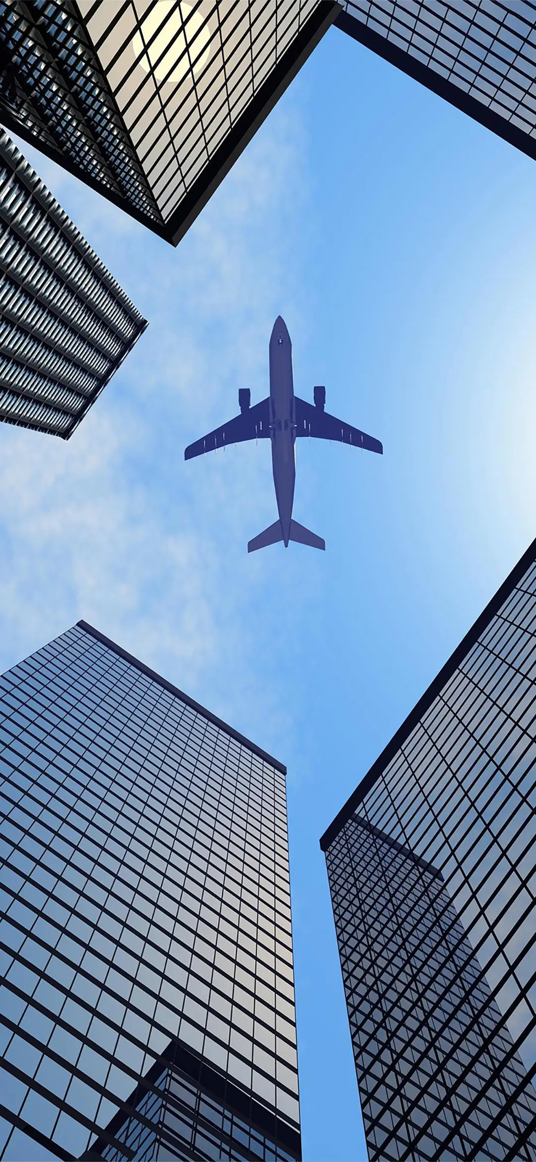 简约好看飞机创意壁纸-锐景创意