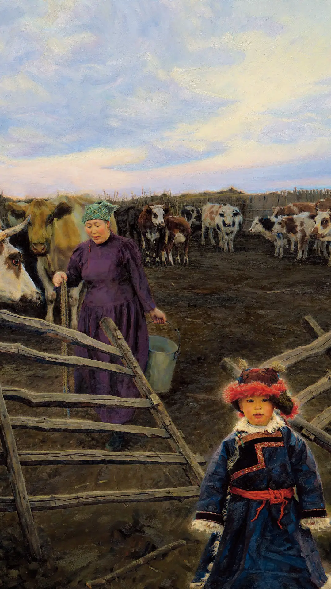 画家龙力游作品