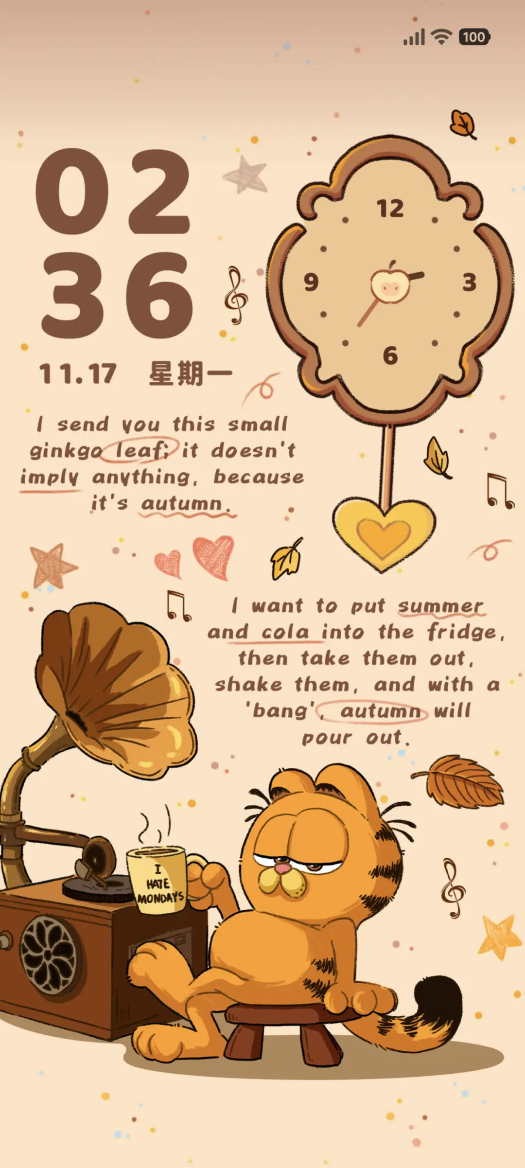 加菲猫家族秋日童话